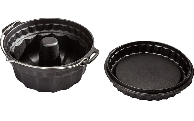 Petromax GF1 Gusseisen Gugelhupfform mit Tortenboden-Deckel 3 Liter