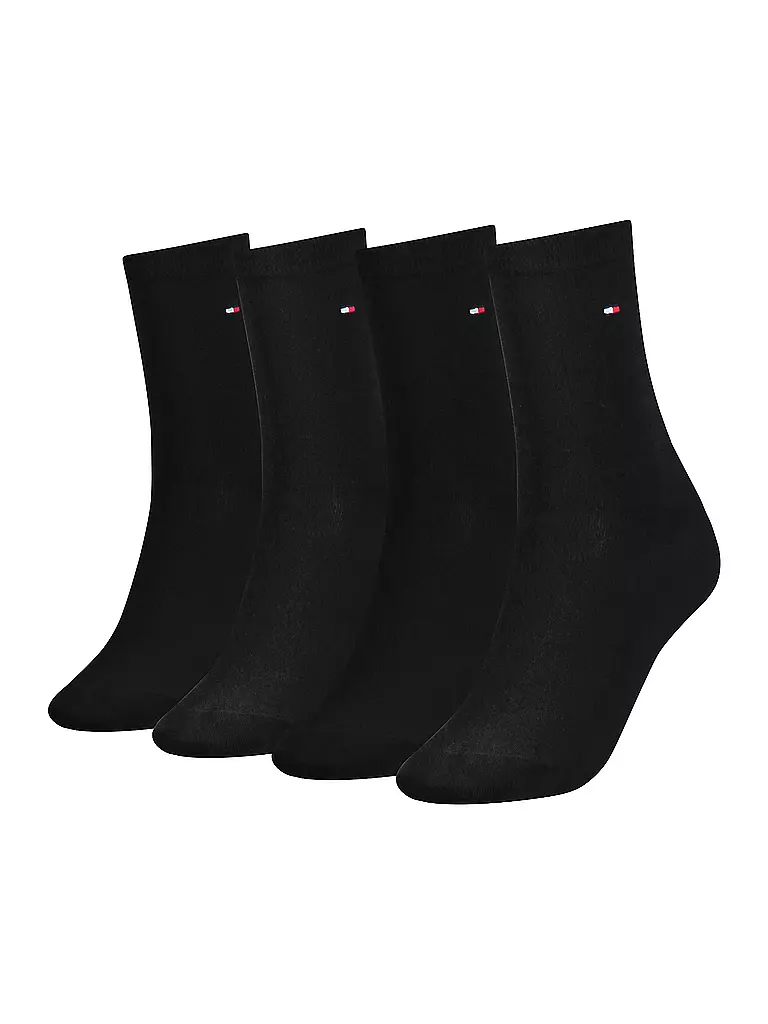 TOMMY HILFIGER Socken 4er Pkg. Black  schwarz
