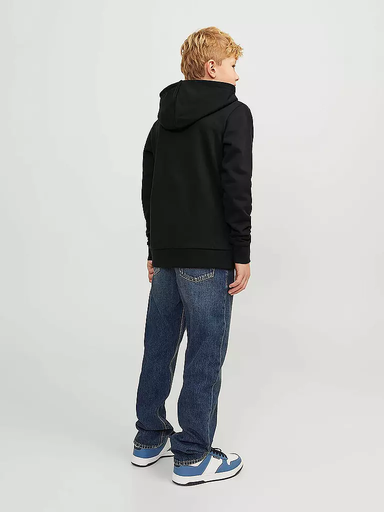 JACK & JONES Jungen Kapuzensweater - Hoodie JJECALEB  schwarz