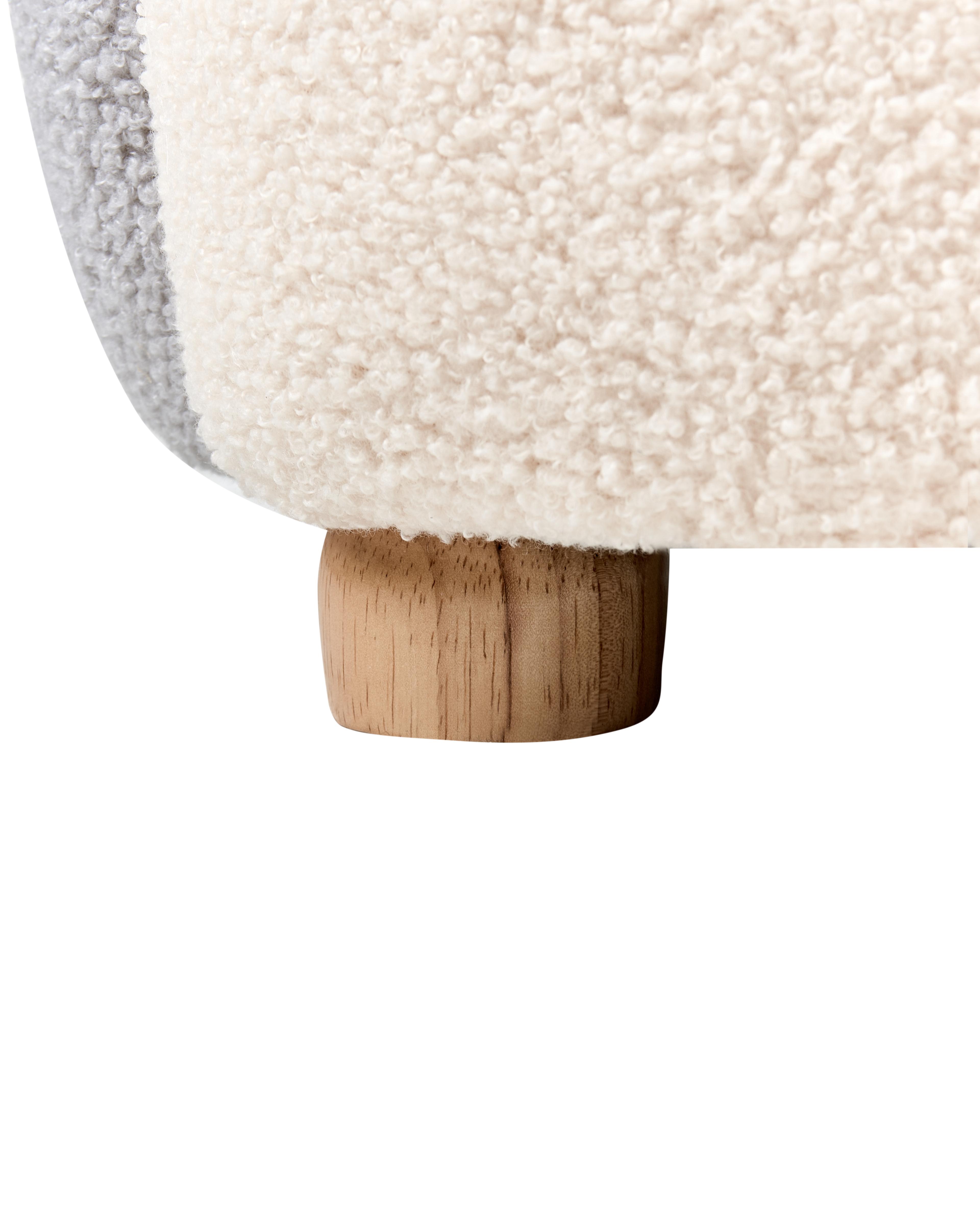 Kinderfauteuil Pinguïn FYN Bouclé Grijs