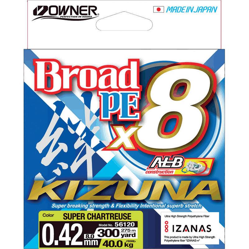 Tresse Owner Kizuna X8 - Chartreuse - 135M