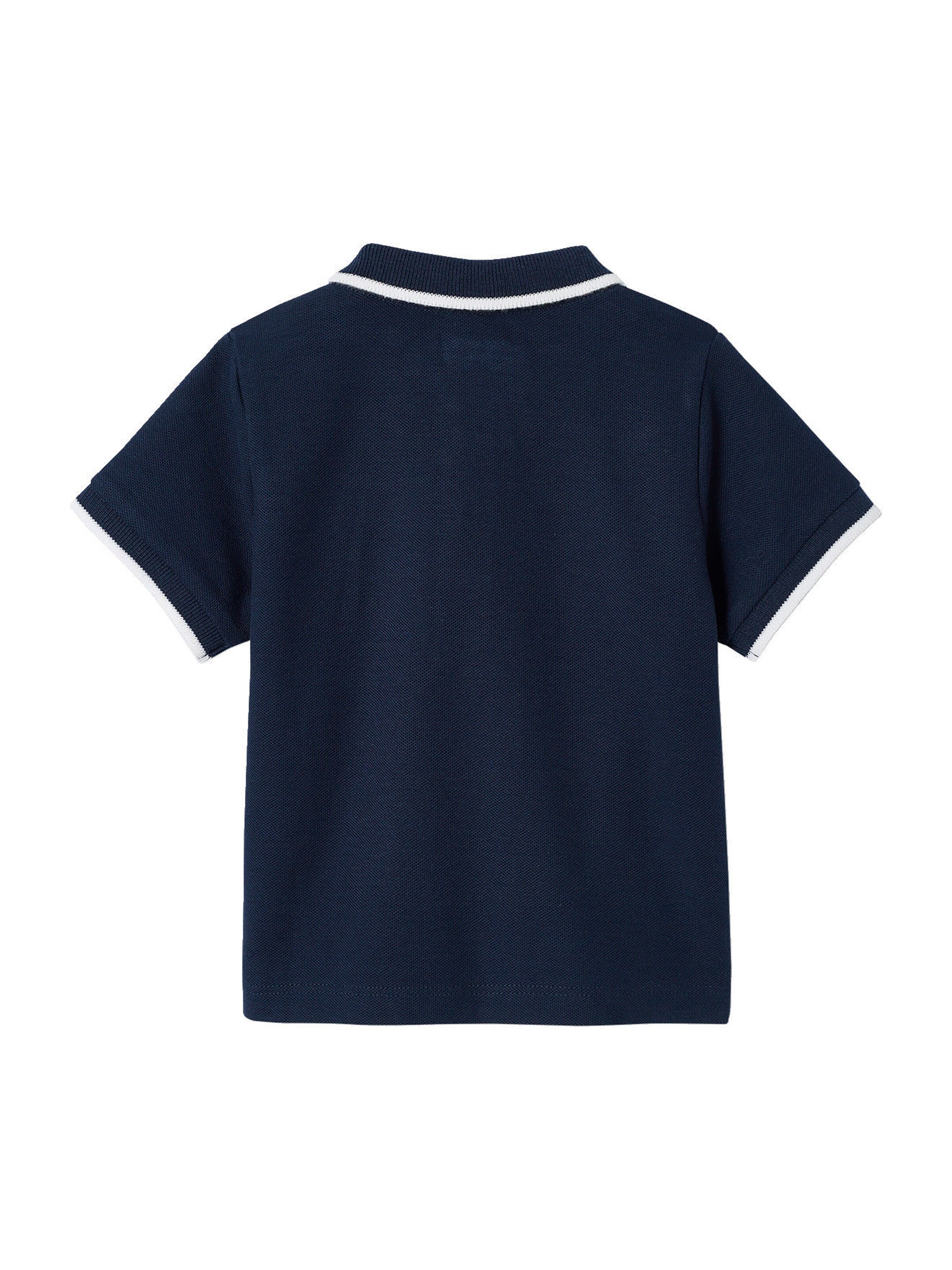 Vertbaudet Jungen Baby Poloshirt mit Stickerei marine