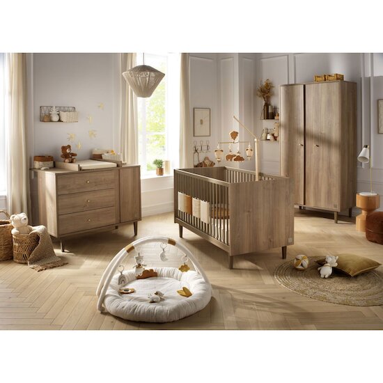 Mokka Lit évolutif Little big bed   Chêne / Mokka        70 x 140 cm   de               Sauthon Baby's Sweet Home