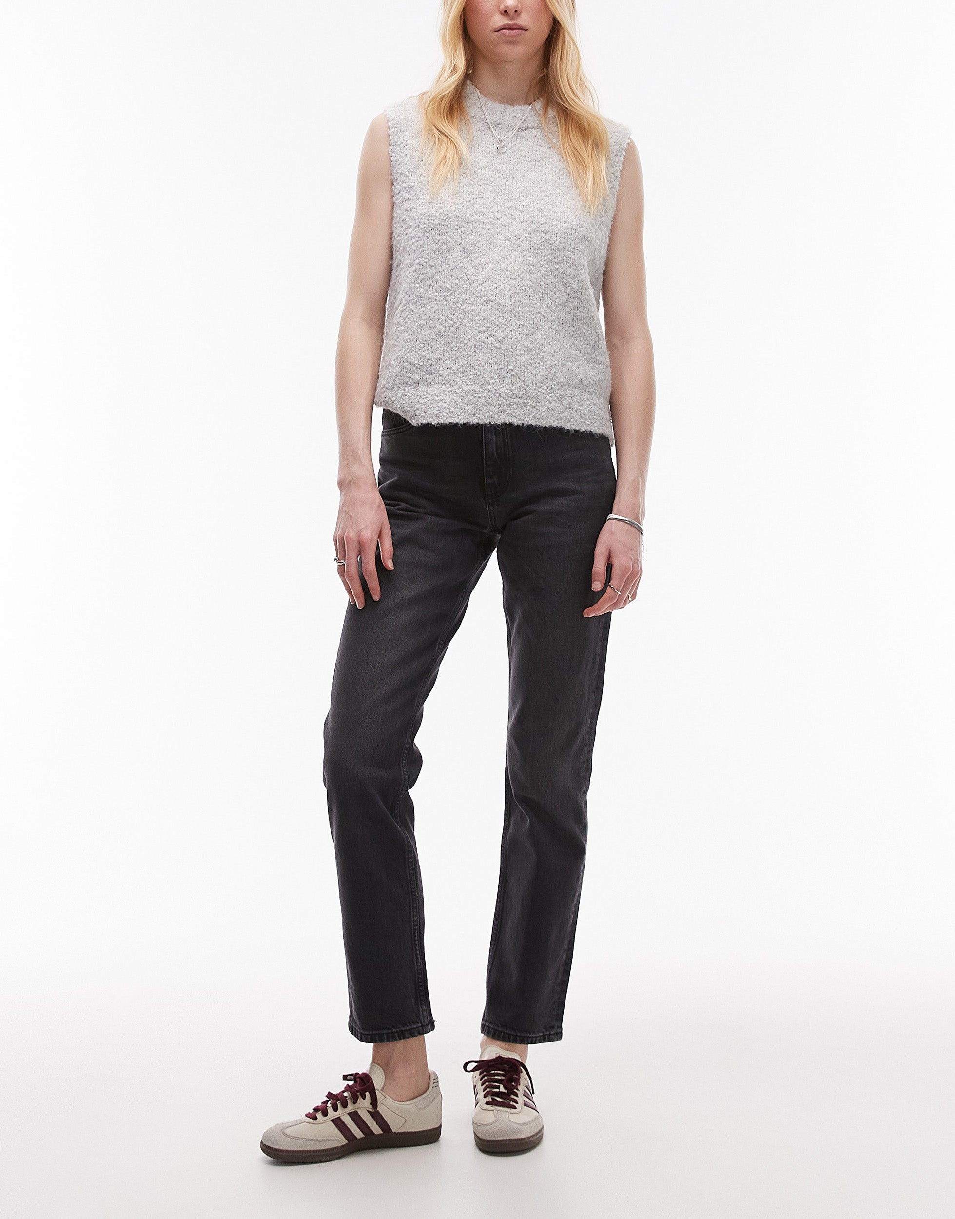 TOPSHOP Mid waist Straight fit Jeans