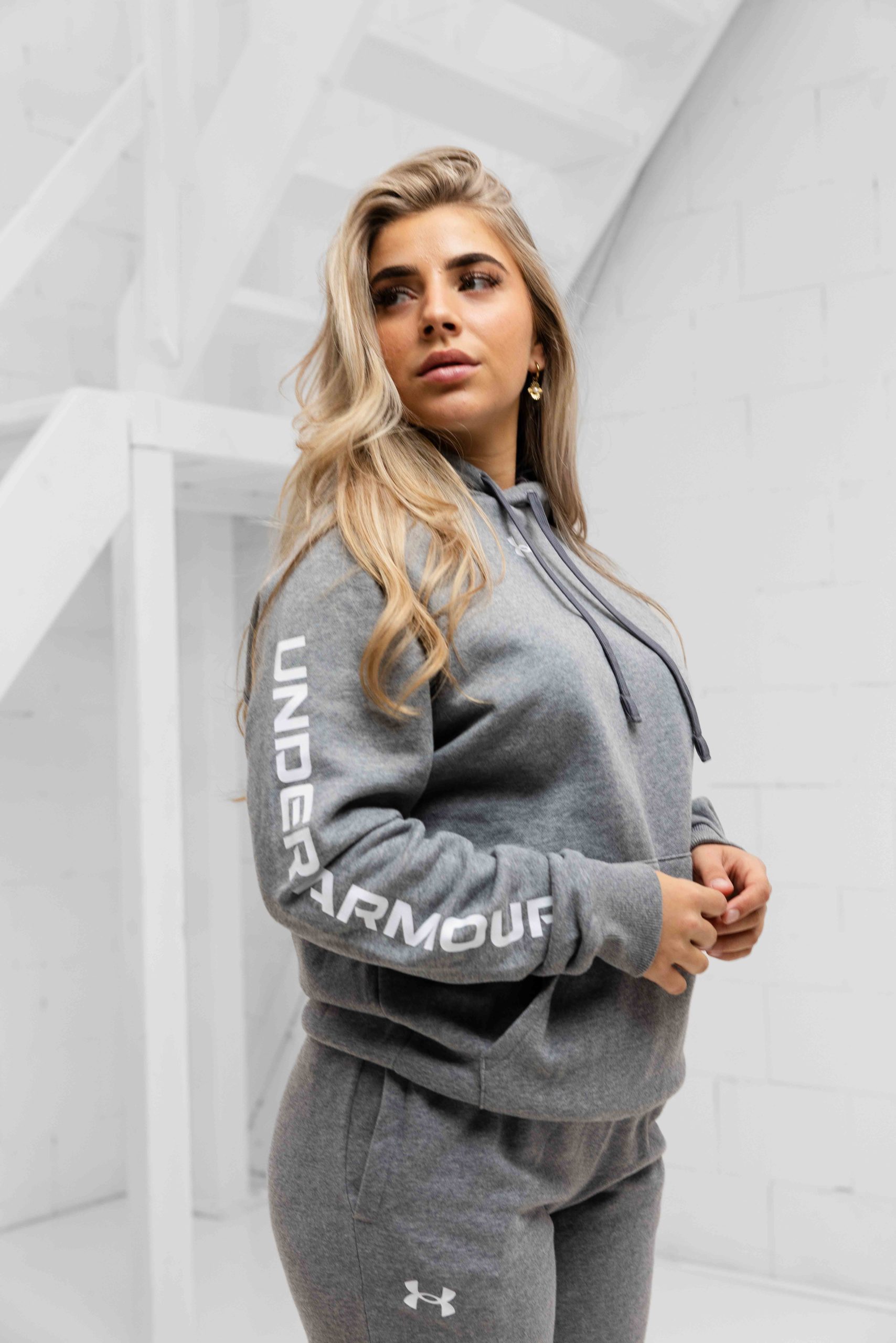 Under Armour Rival Fleece Trainingspak Dames Grijs