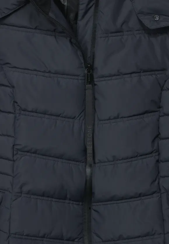 Steppmantel mit Beschichtung - gravity blue