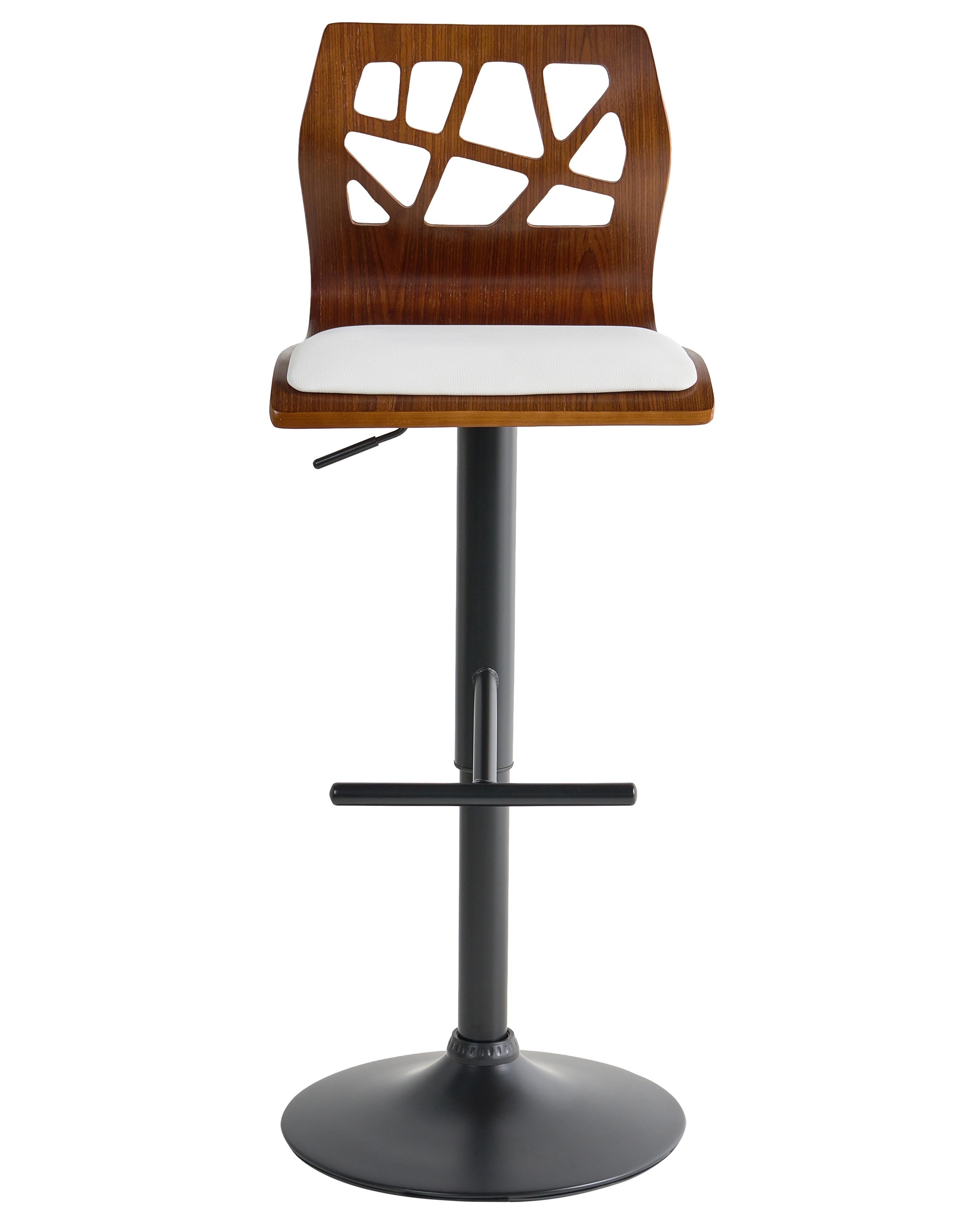 Set van 2 barstoelen PETERSBURG Kunstleer Wit/zwart