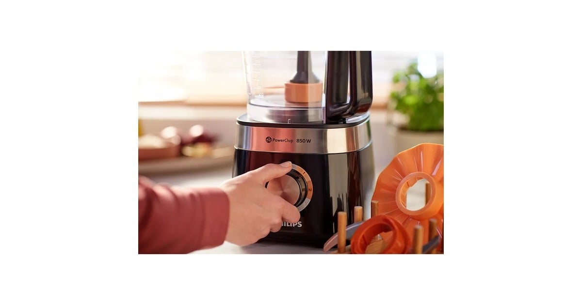 PhilipsViva Collection Compacte keukenmachine HR7530/10  (Zwart, 850 Watt)