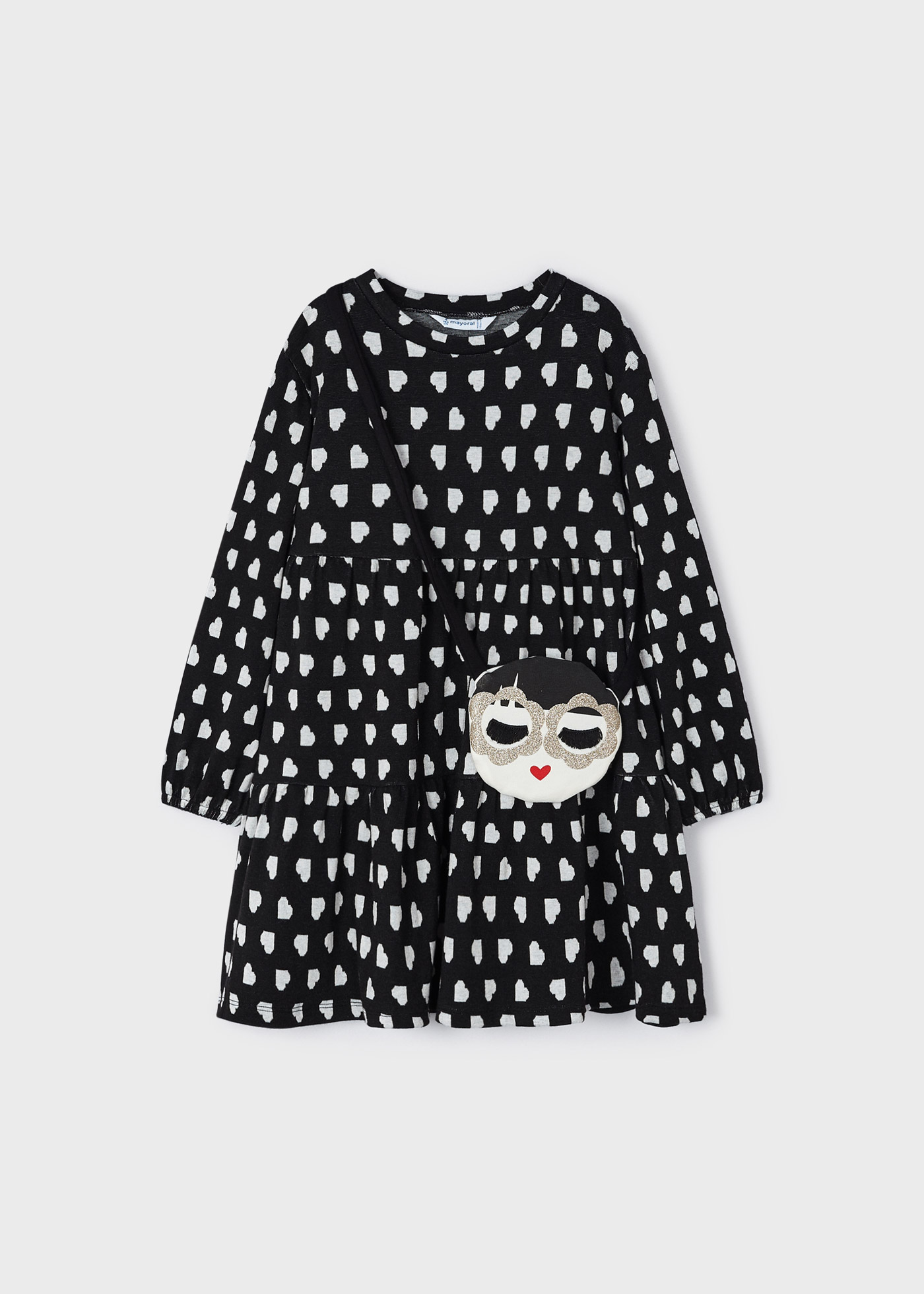Vestido infantil com bolsa combinando