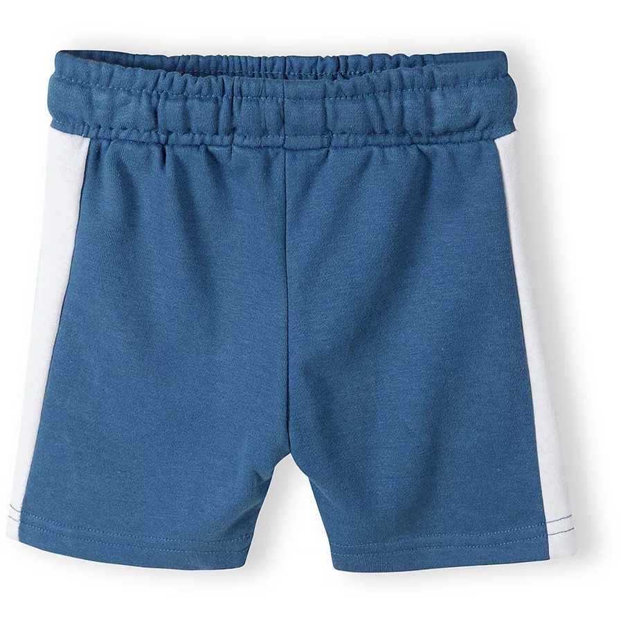 MINOTI Sweatshirt und Shorts im Set DunkelblauWeiß