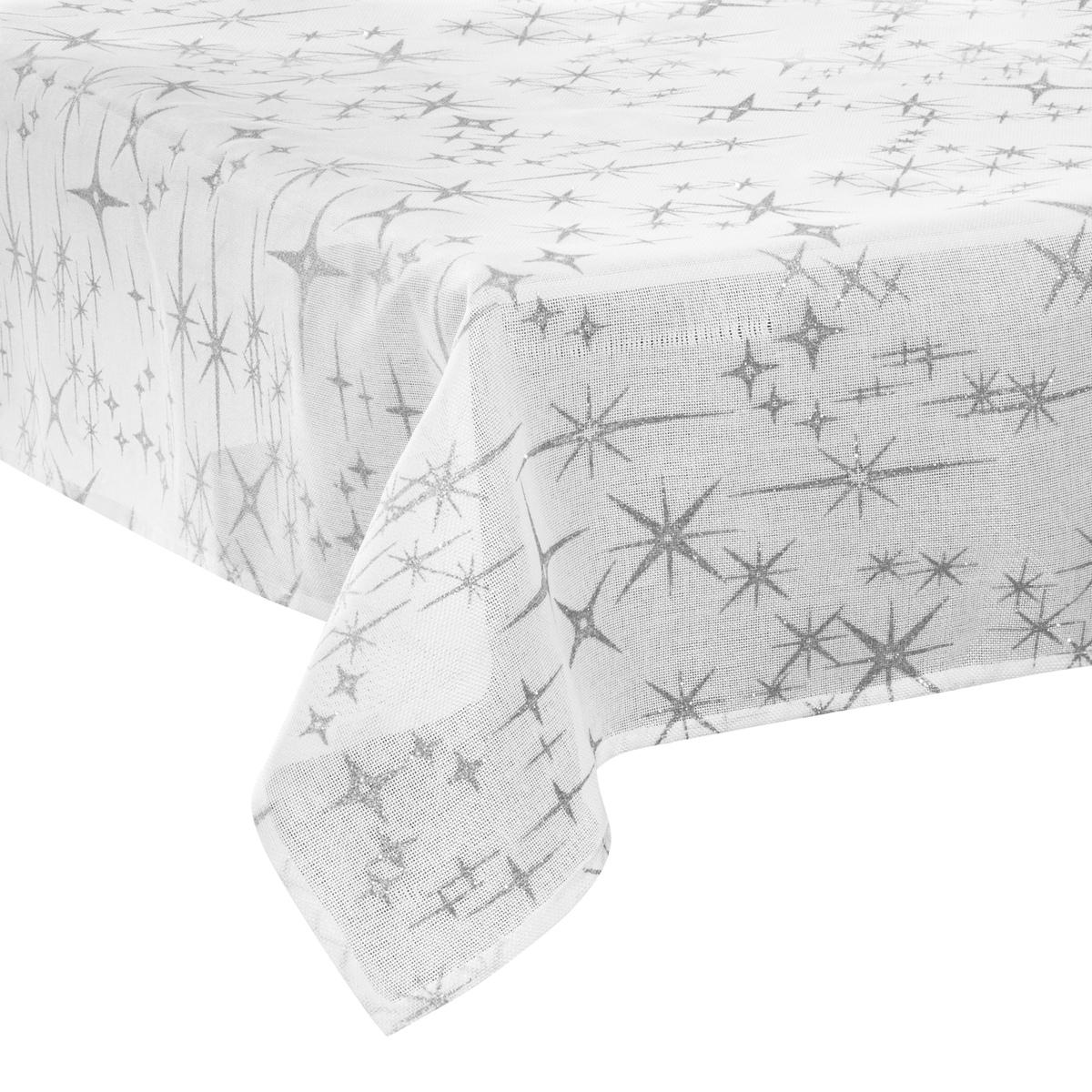 NAPPE CANEVA ETOILE BLANC 140X240CM