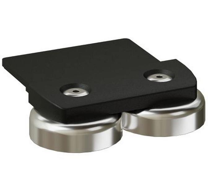 Halterung mit Magnet, flach, CUBO, Anthrazit 2 StückBefestigungsset mit Magnetbefestigung
