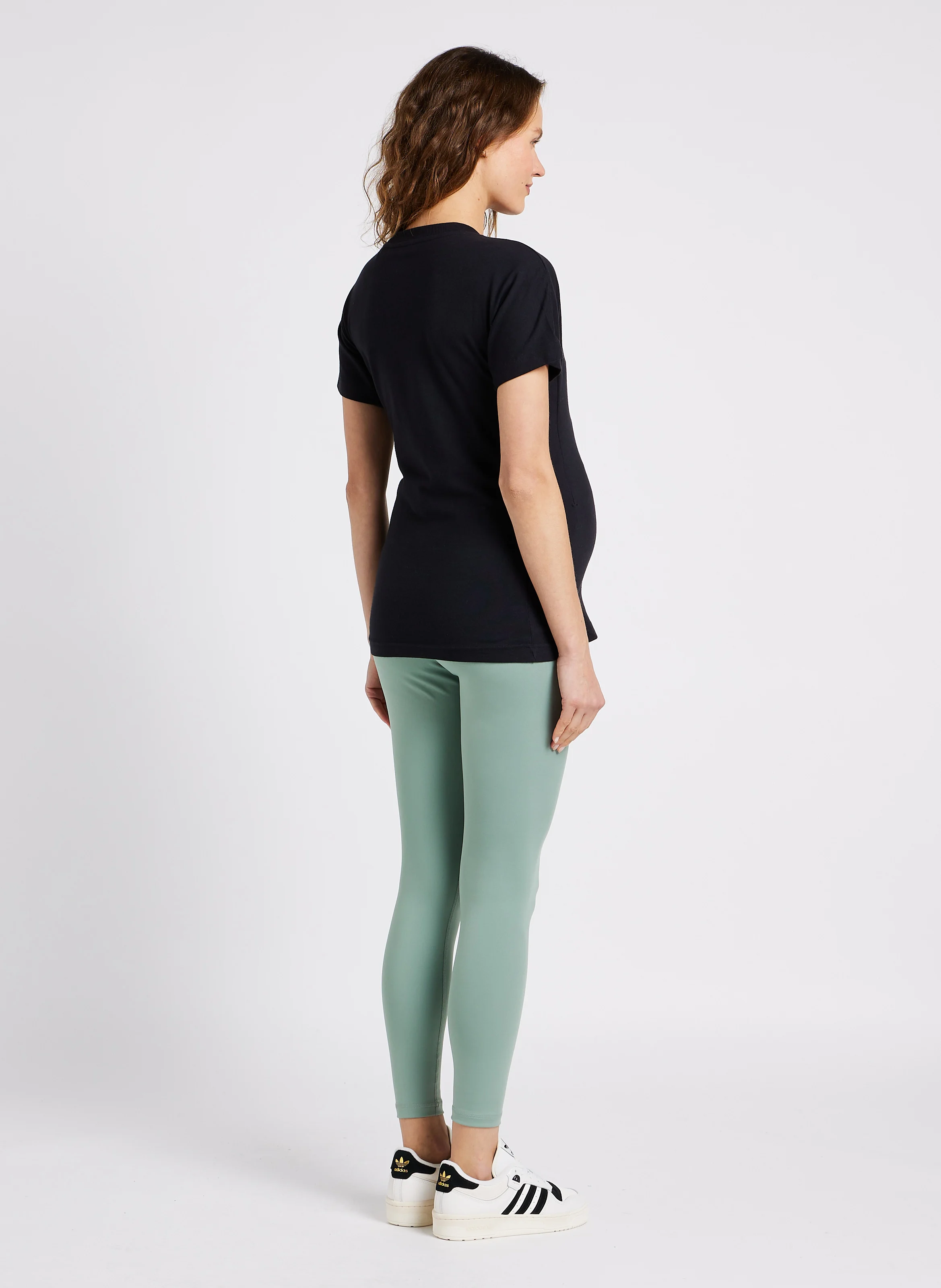 TE 78 TIG MAT - Legging de sport de grossesse taille haute | Vert