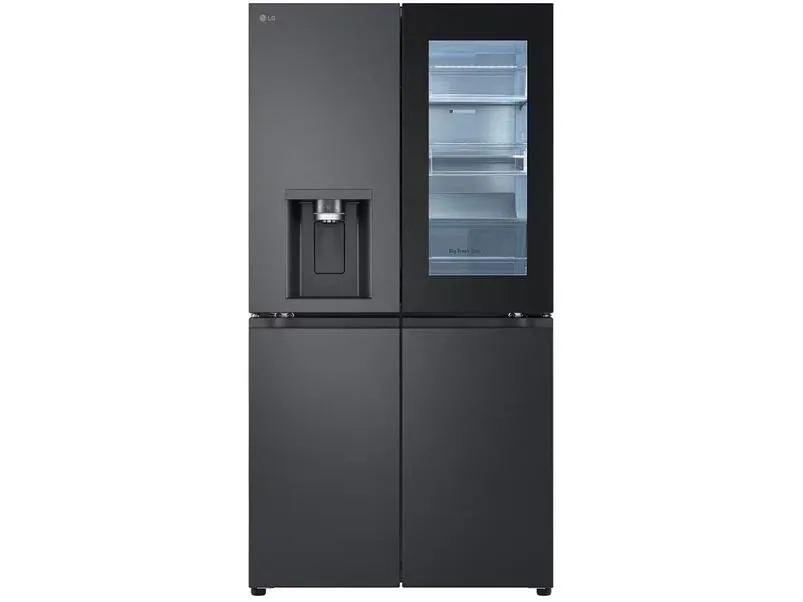 LG GMG960EVJE - Køleskab/fryser - frans dør-bundfryser med vanddispenser, isdispenser - Wi-Fi - bredde: 91.4 cm - dybde: 72.9 cm - højde: 179.2 cm - 638 liter - Klasse E - essens sort stål