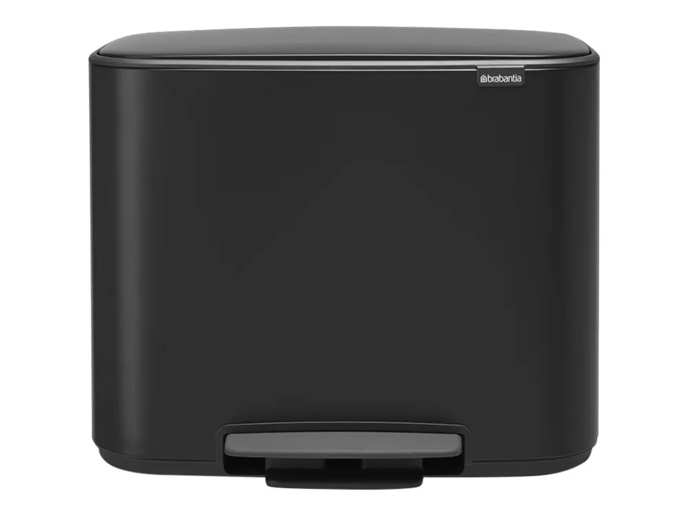 Brabantia Bo Pedal Bin - Skraldespand - fliplåg - 33 L - fodpedal - affaldsseparation - mat sort