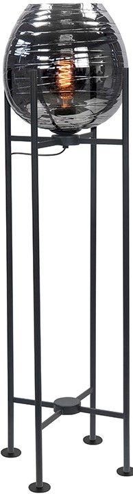 Vloerlamp Zwart Rookglas Fantasy ⌀26  x H101 cm