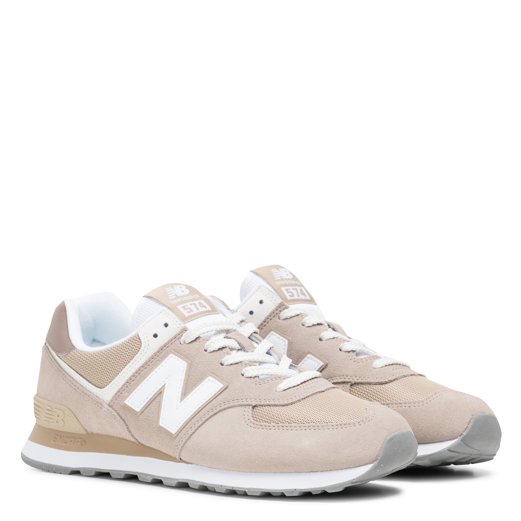 574 - Baskets basses bi-matière | Beige