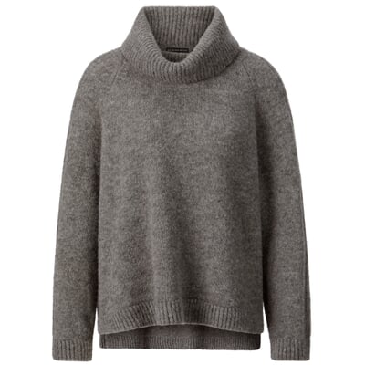 Damen-Rollkragenpullover, Grau