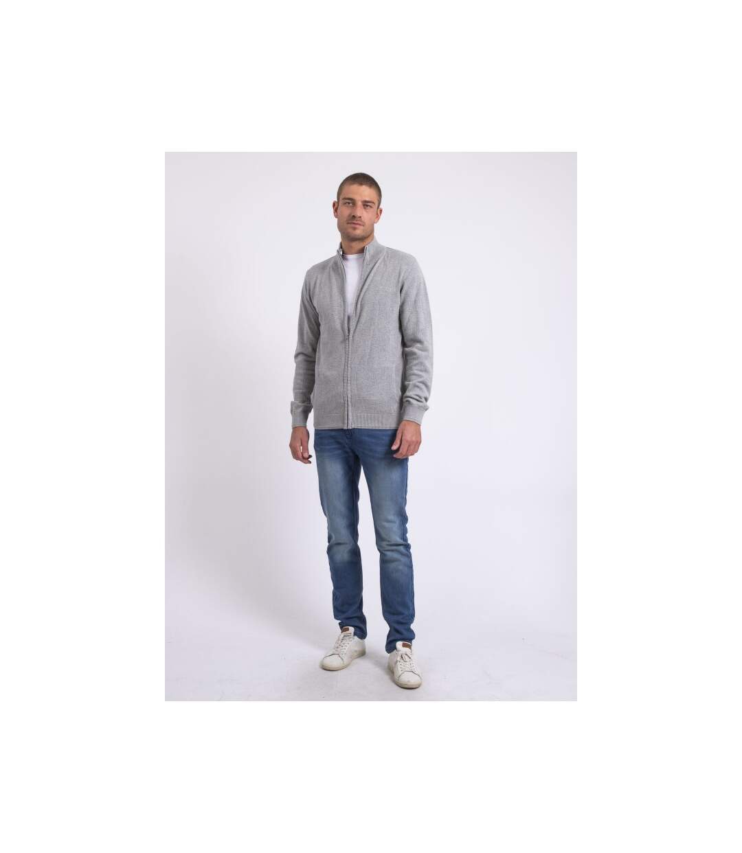 Gilet zippé col montant coton AXELOU