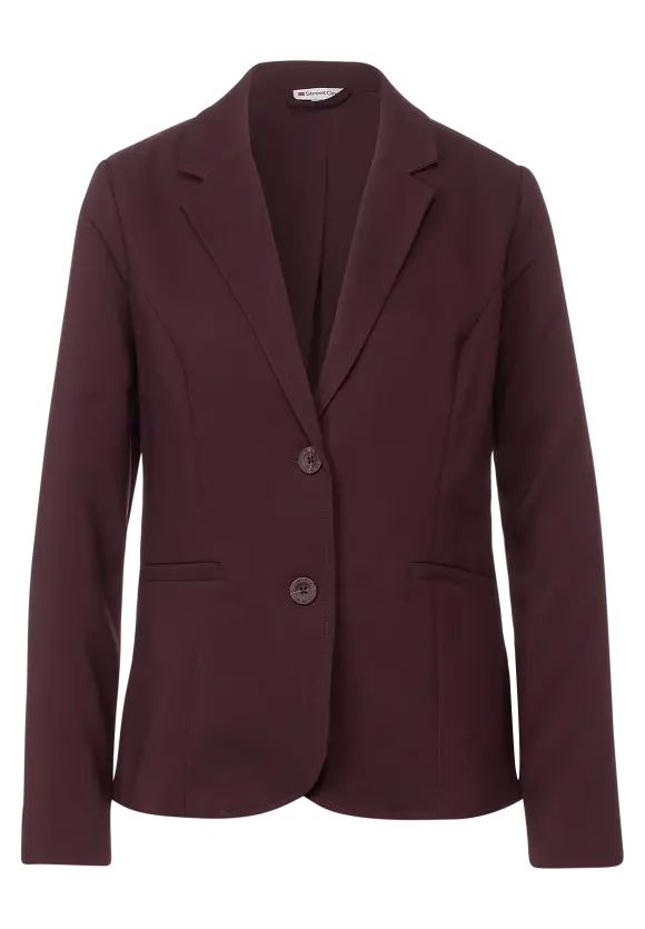 Twill Blazer in Unifarbe - purple brown