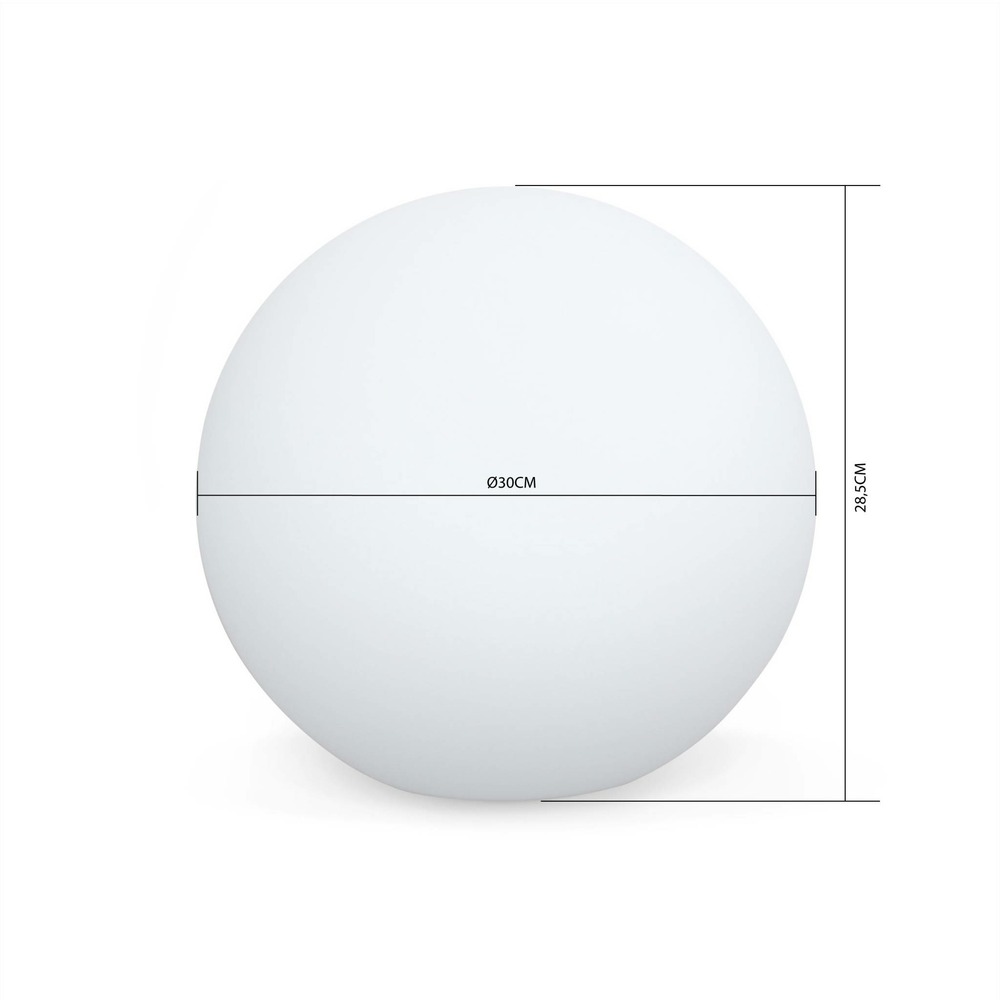 Boule led 30cm - sphère décorative lumineuse. 16 couleurs. Ø 30 cm