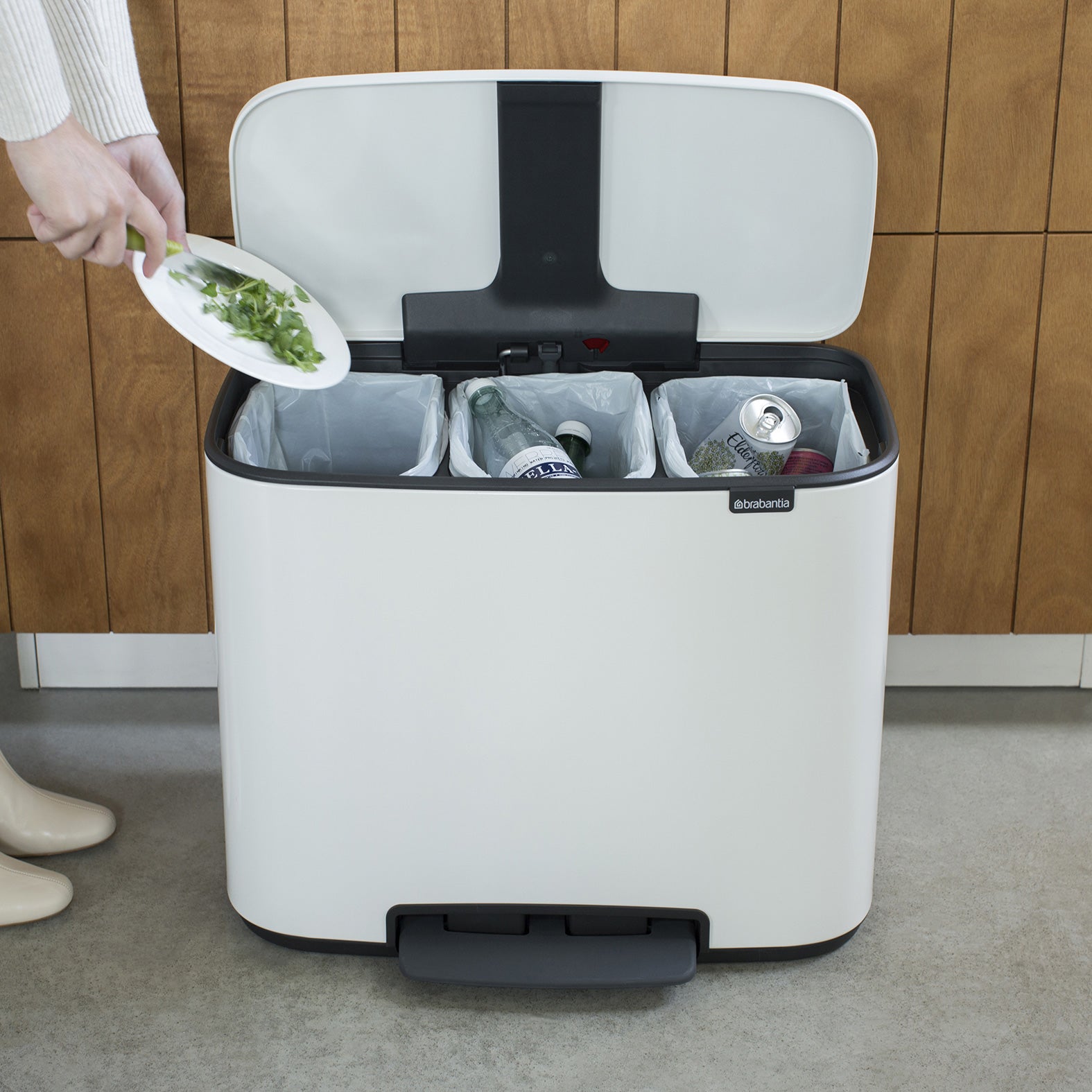 Brabantia Bo Pedaalemmer 3 x 11 L  - Wit