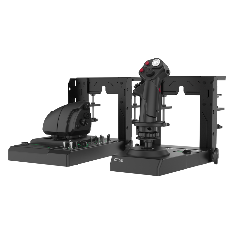 HORI - HORI HOTAS Flight Control System & Mount for PC (Windows 11/10) High-End Flight Stick & Throttle for PC Flight Sims