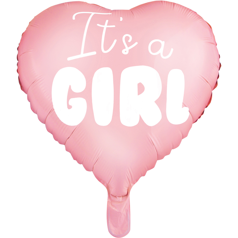 Partydeco Folienballon It's a girl, hellrosa