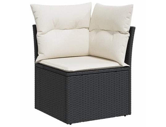 VIDAXL - Salon extérieur Salon de jardin 5 pcs avec coussins noir résine tressée