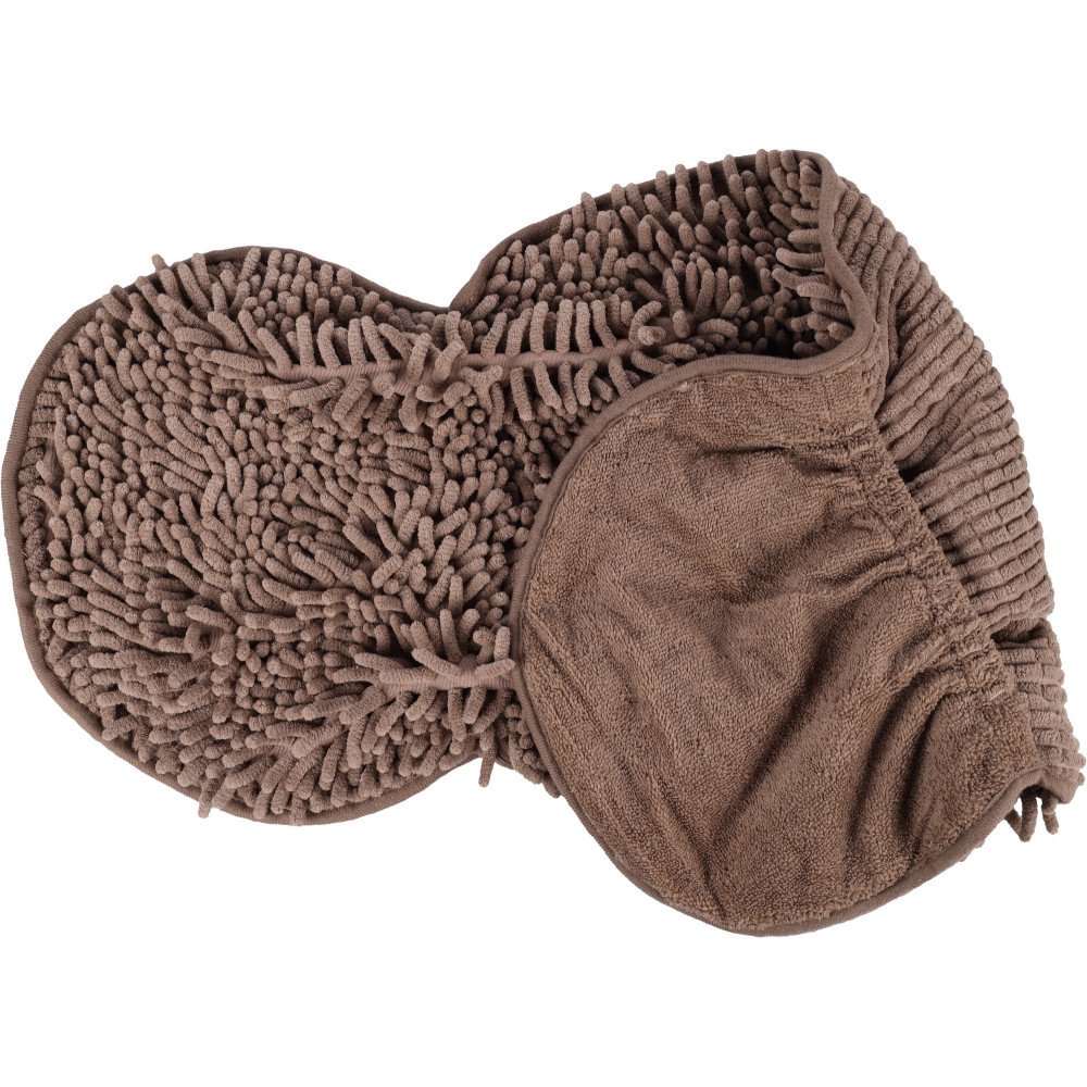 Serviette absorbante en microfibre pakka taupe pour chien