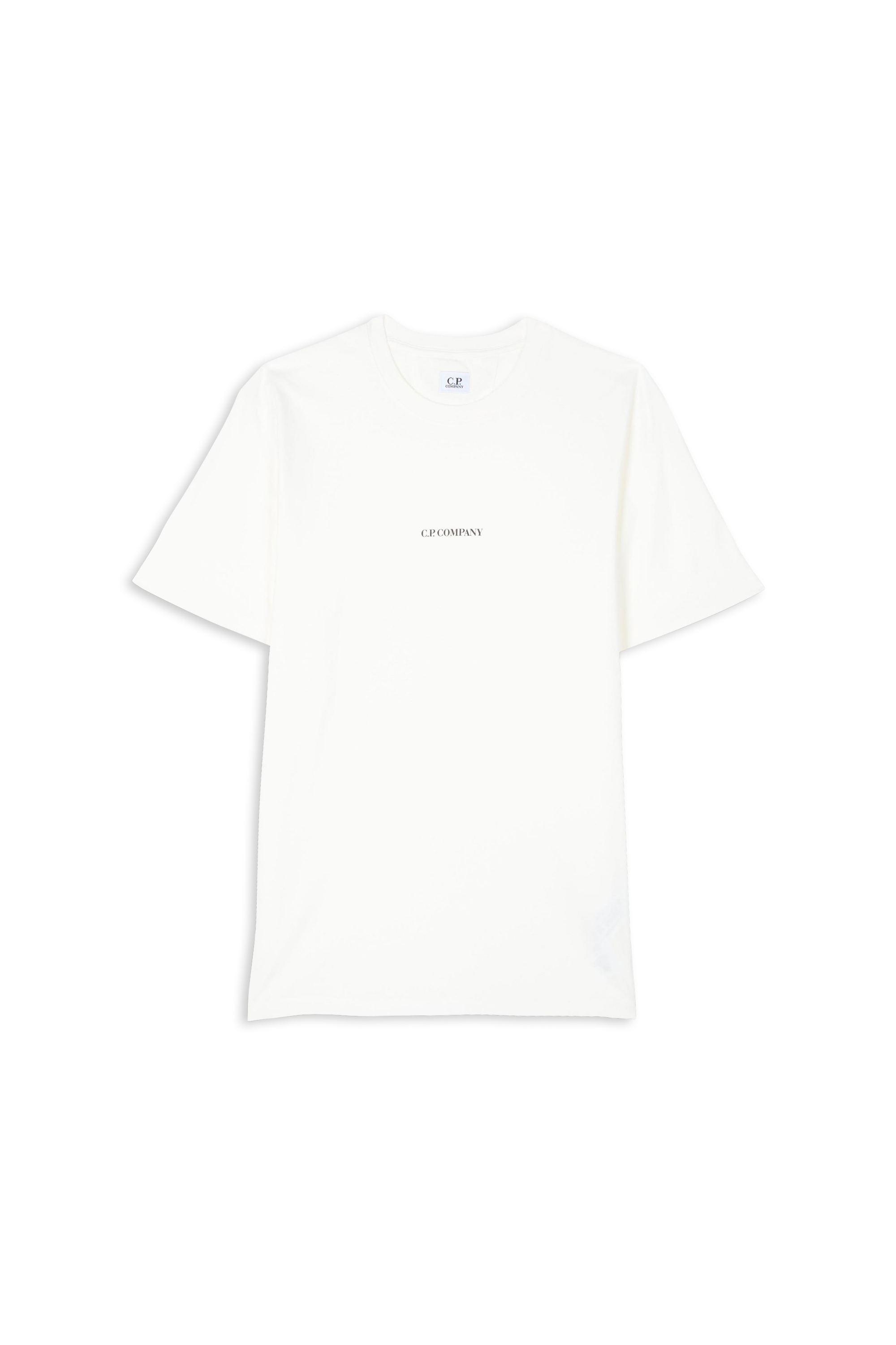 C.P. COMPANY T-shirt manches courtes 30/1 JERSEY CENTRAL LOGO T-SHIRT Blanc