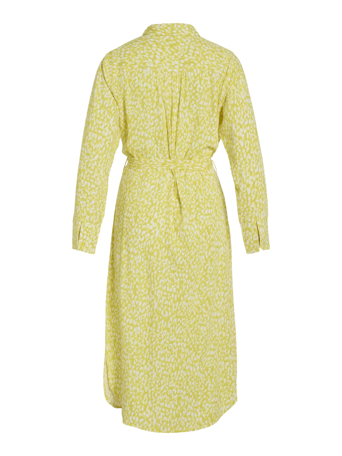 Vila  Vimolly Yet midi skjortekjole - Green Sheen
