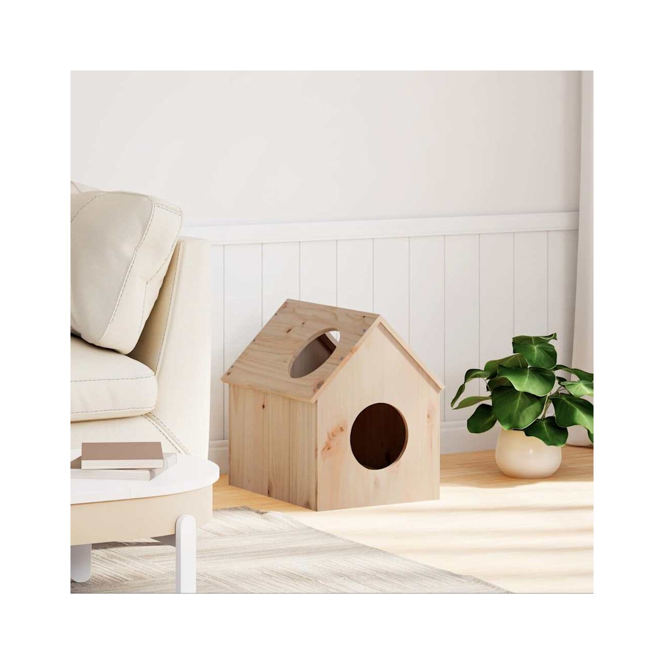 VidaXL Katzenhaus naturfarben
