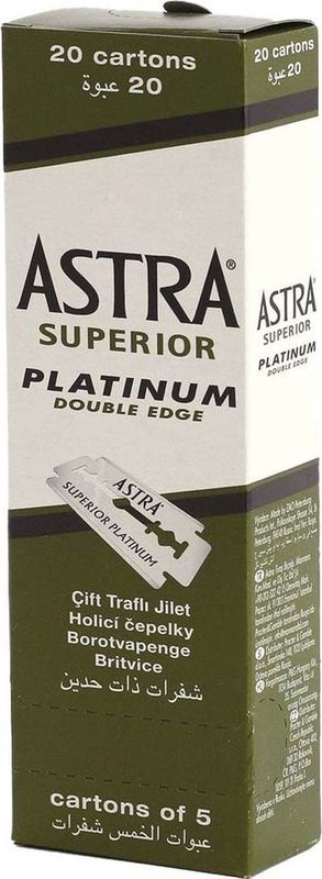 Astra Razor Blade Scheermesjes mannen - 100st - Double Edge scheermesjes - Shavette - Voor gezicht - safety razor blades