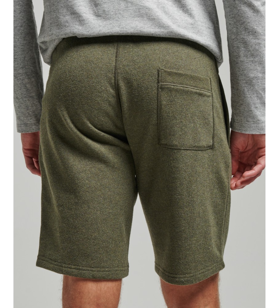 Shorts de malha Superdry Vintage com logo bordado verde