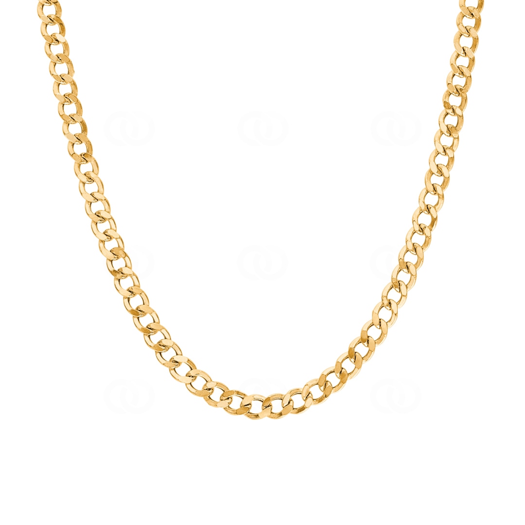 4.9mm Panzerkette 750/18 K Gelbgold halbmassiv