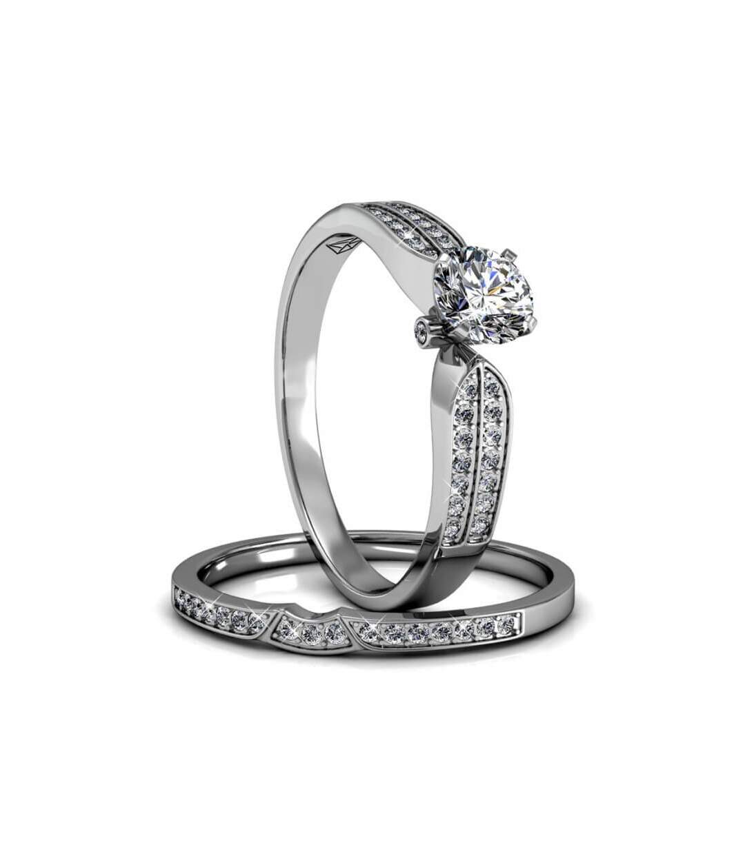 Bague Empress - Argenté et Cristal