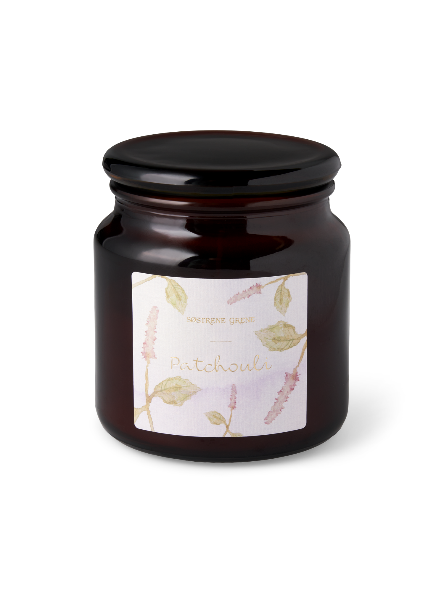 Duftlys Patchouli | Rapsvoks/duft/glas. 70 timer. | Brown, Lilac