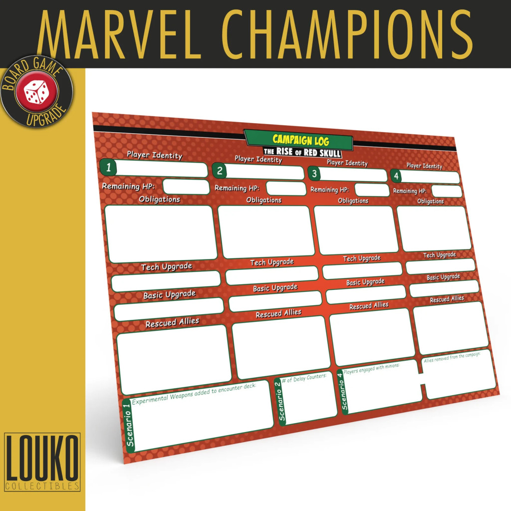 Journaux de campagne réinscriptibles pour Marvel Champions