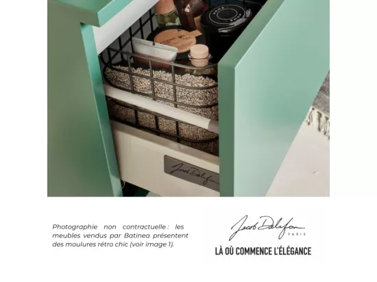 Meuble double vasque 120 cm JACOB DELAFON Odéon Rive Gauche vert olivier