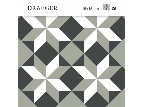 Stickers carrelage 15 x 15 cm - Étoiles géométriques