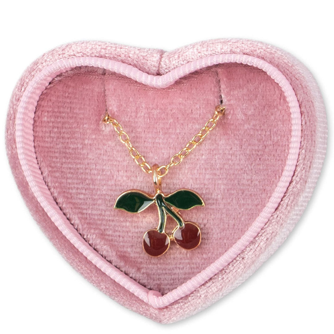 konges sløjd kettingdoosje met ketting - cherry
