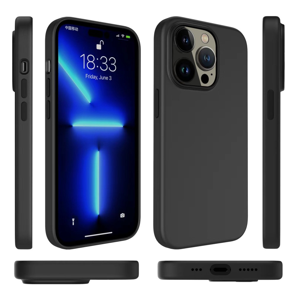 iPhone 14 Pro Soft Touch Hardcase Schutzhülle - Schwarz