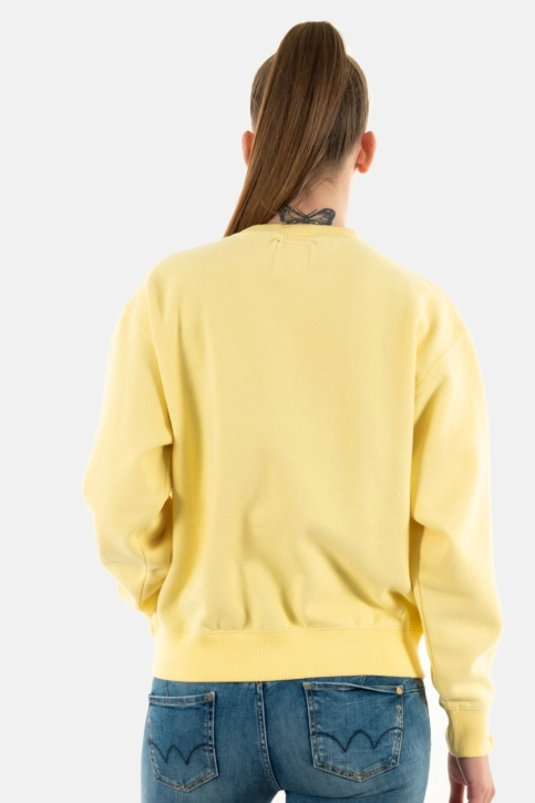 Sweat superdry applique athletic loose qlc pale yellow