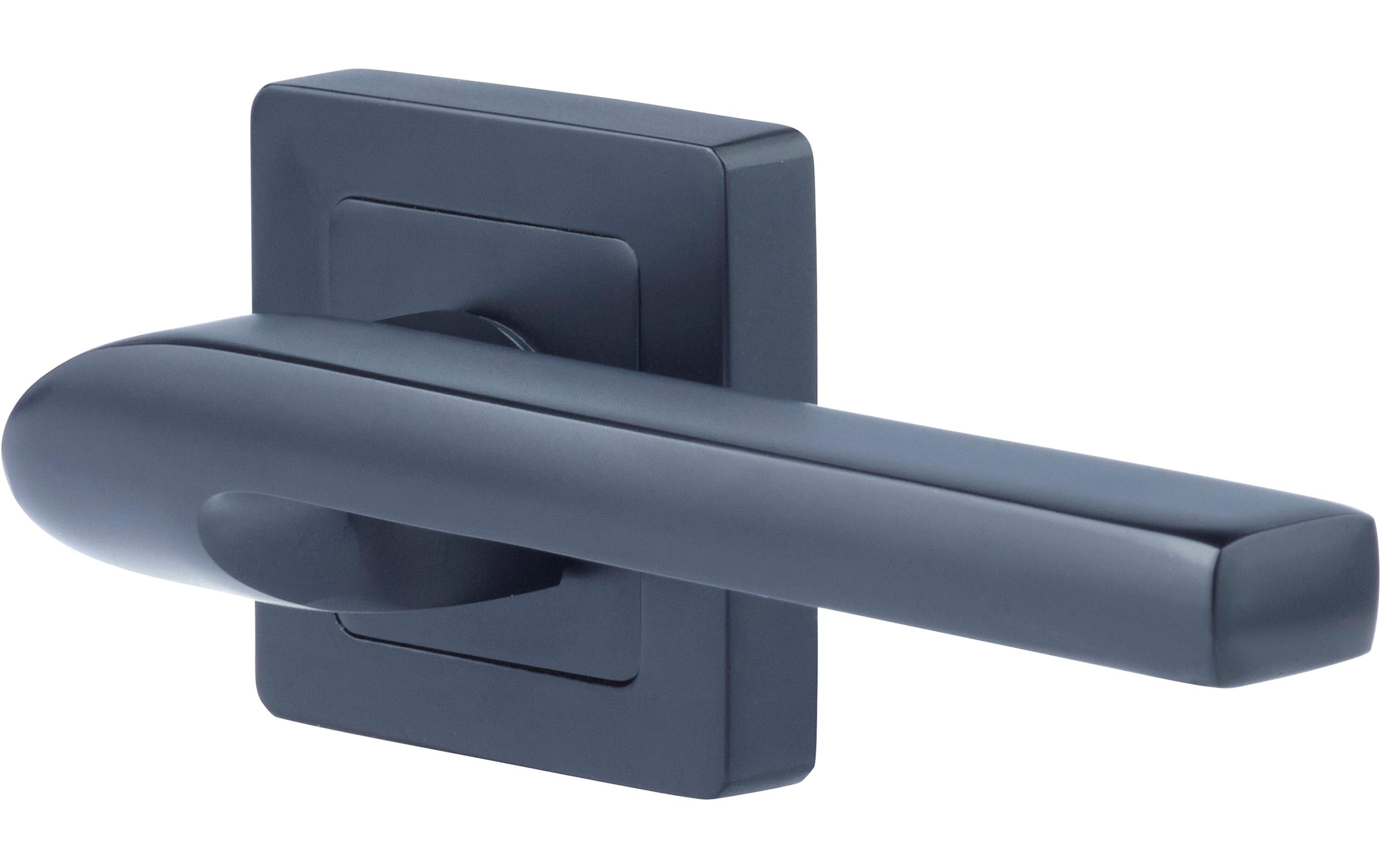 Türgriff Siena für Badezimmertür SchwarzTürgriff mit Knaufrosette, 8x8 mm