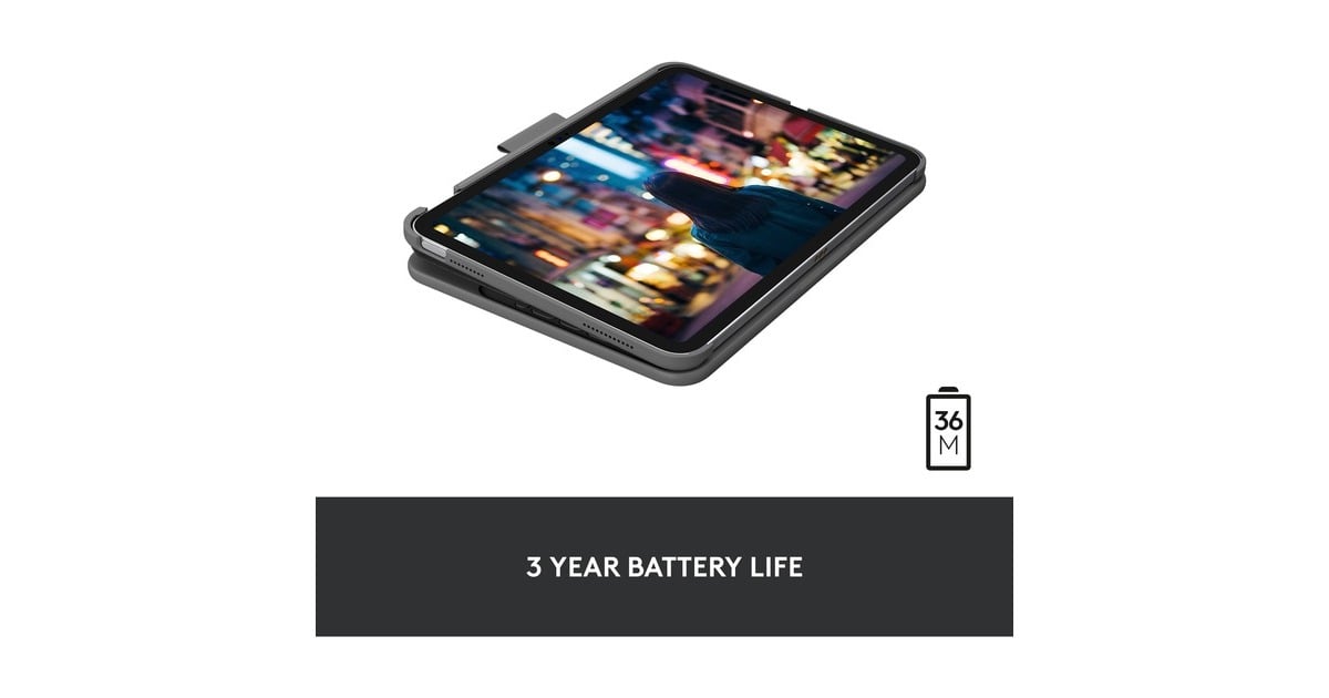 LogitechSlim Folio voor iPad (10e generatie), toetsenbord  (EU lay-out (QWERTY))