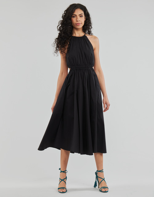 MICHAEL Michael Kors - HALTER CTN MIDI DRESS Negro