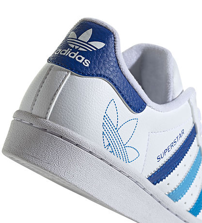adidas Originals Sko - Superstar J - Hvid/Bl?