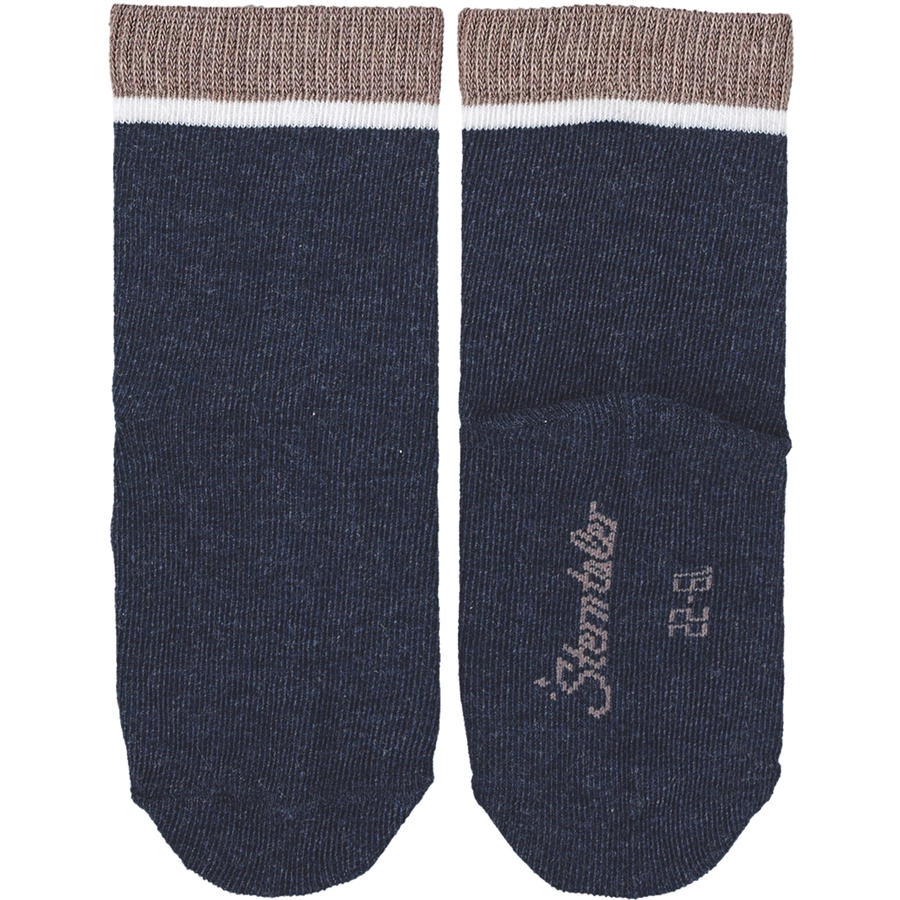 Sterntaler Baby-Söckchen 3er-Pack Bär blau melange