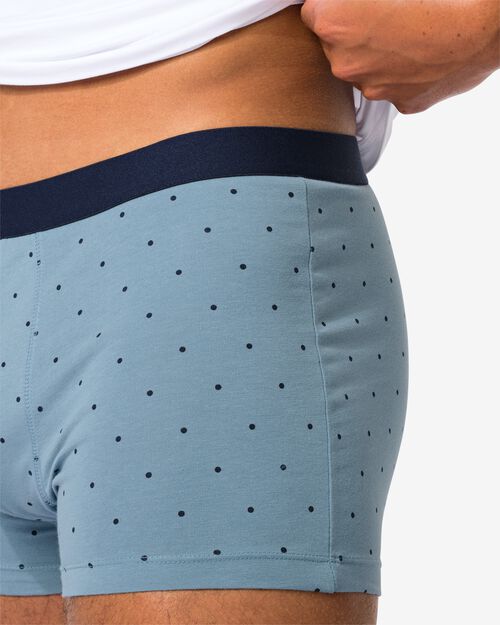 3 boxers homme modèle court coton stretch bleu foncé